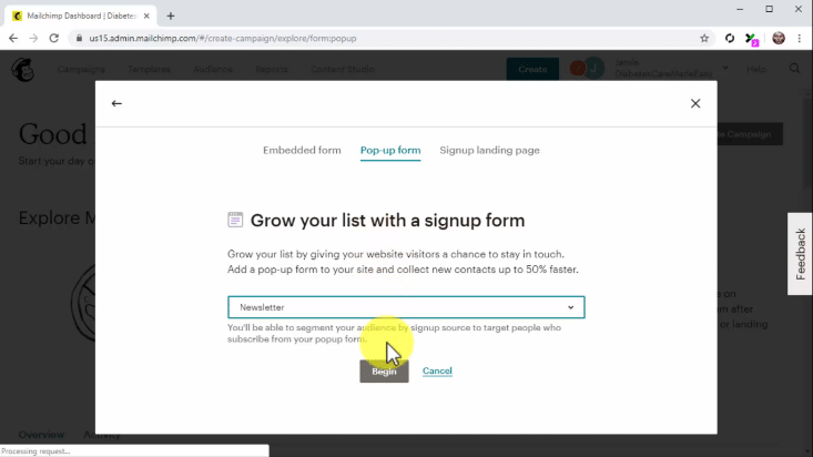 Creating Subscribe Pop-up