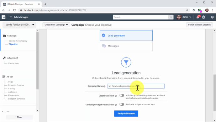 Lead Generation Campaign Facbook